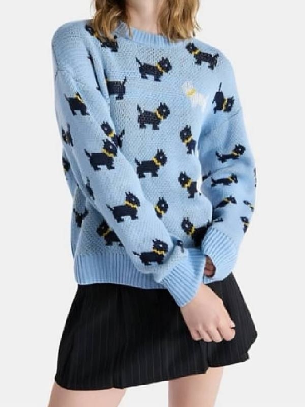 No Boundaries Stranger Things Size Medium S05 Erica Sinclair Blue Dog Sweater
